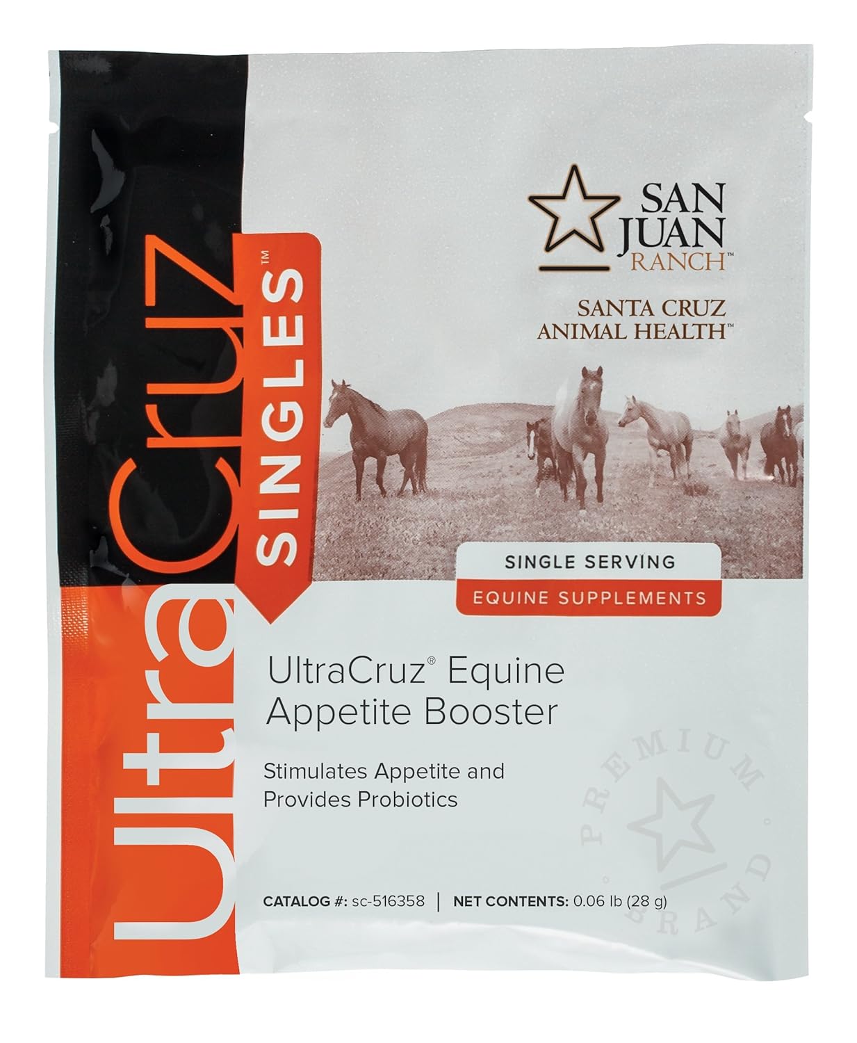 UltraCruz Equine Appetite Support Pellet Supplement for Horses - 120 Singles, 60-Day Supply