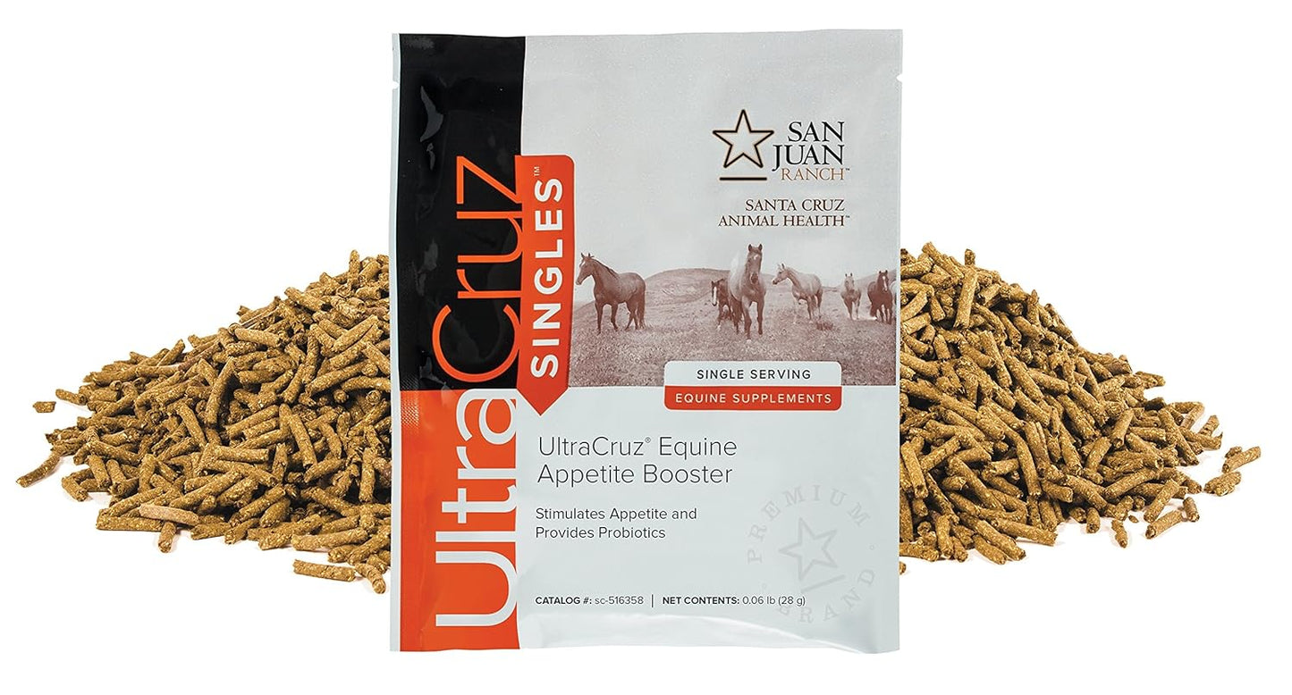 UltraCruz Equine Appetite Support Pellet Supplement for Horses - 120 Singles, 60-Day Supply