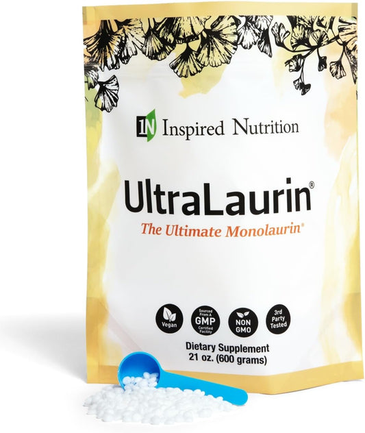 UltraLaurin ® Monolaurin Supplement - Immune Support and Gut Health - 21oz Pellets, 3000mg - 200 Servings