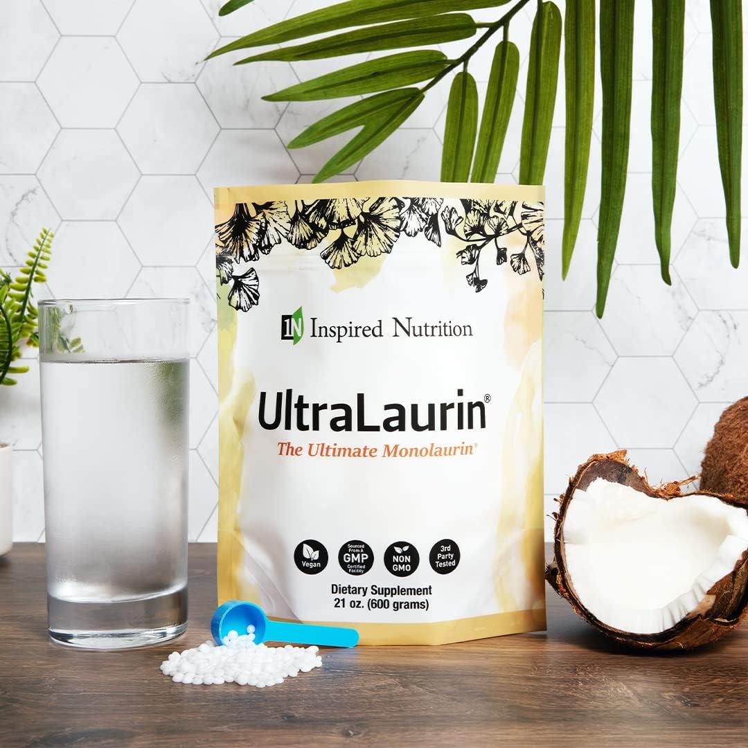 UltraLaurin ® Monolaurin Supplement - Immune Support and Gut Health - 21oz Pellets, 3000mg - 200 Servings