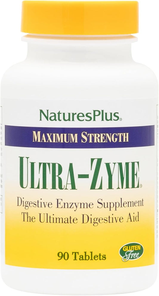 UltraZyme Digestive Enzyme Supplement with Ox Bile - 120 mg, 90 Tablets - Promotes Nutrient Absorption, Maximum Strength - 45 Servings