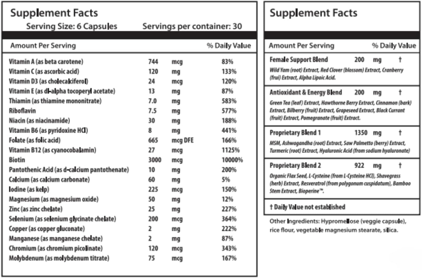 ULULIFE Ultimate Multivitamin: Vegan Blend for Stronger Hair, Skin, & Nails, Improved Antioxidant & Energy Levels, Better Sleep & Less Stress - 180 Capsules