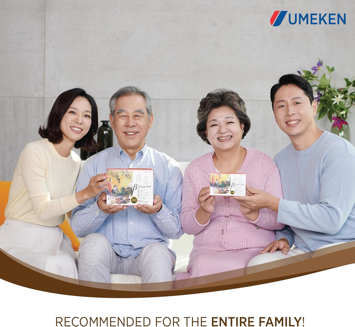 Umeken Beta Glucan Mushroom Extract Supplement, Immune Boost, 90 Packets, 3 Month Supply