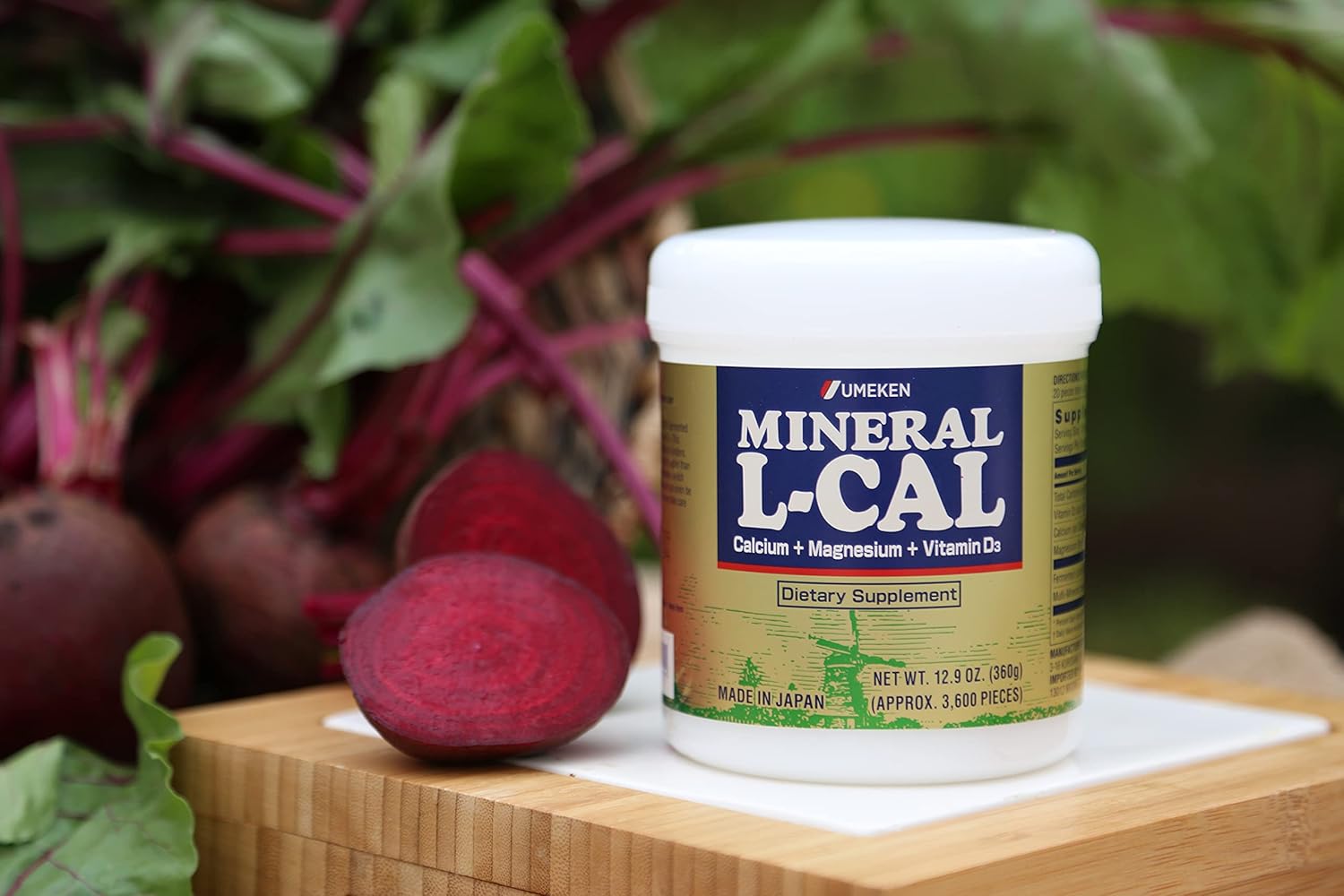 Umeken Mineral L-Cal: Calcium Magnesium D3 Supplement in Water-Soluble Ball Format with Vitamin D3, Enriched with Magnesium and Minerals, Fast-Absorbing, 3,600 Balls & 360g