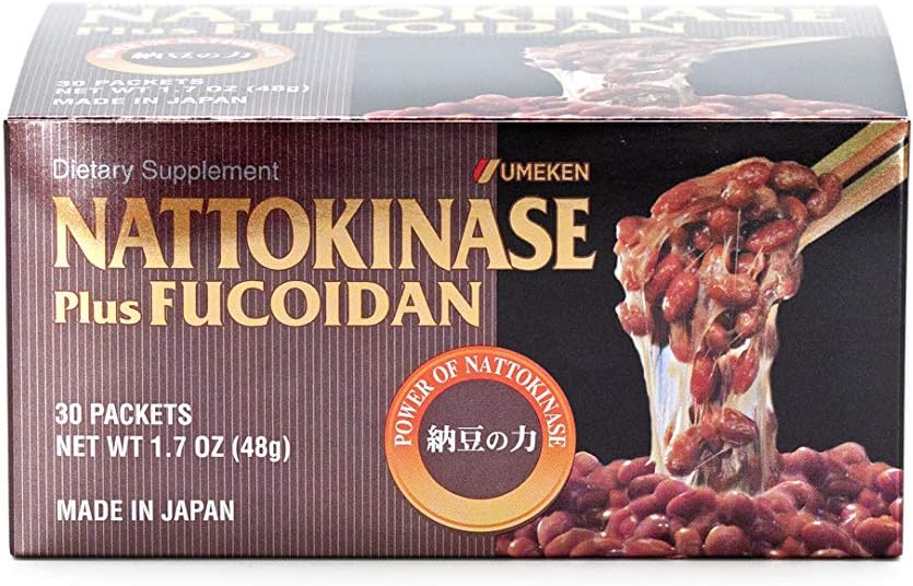 Umeken Nattokinase Plus Fucoidan: Circulatory Support Supplement, 2500FU Natto, Odor Free & Easy to Take, Okinawan Fucoidan, 30 Count