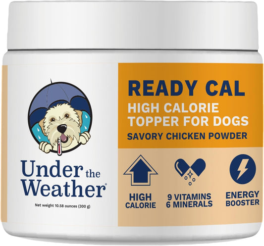 Under the Weather Ready Cal Powder for Dogs - High-Calorie Weight Gainer, Appetite Stimulant, Energy Booster Supplement - 12 Ounces