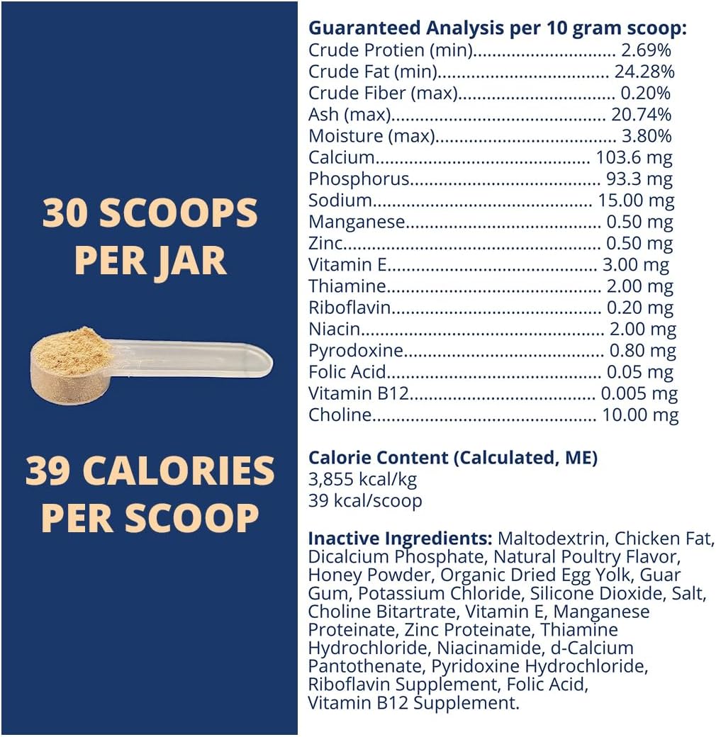 Under the Weather Ready Cal Powder for Dogs - High-Calorie Weight Gainer, Appetite Stimulant, Energy Booster Supplement - 12 Ounces