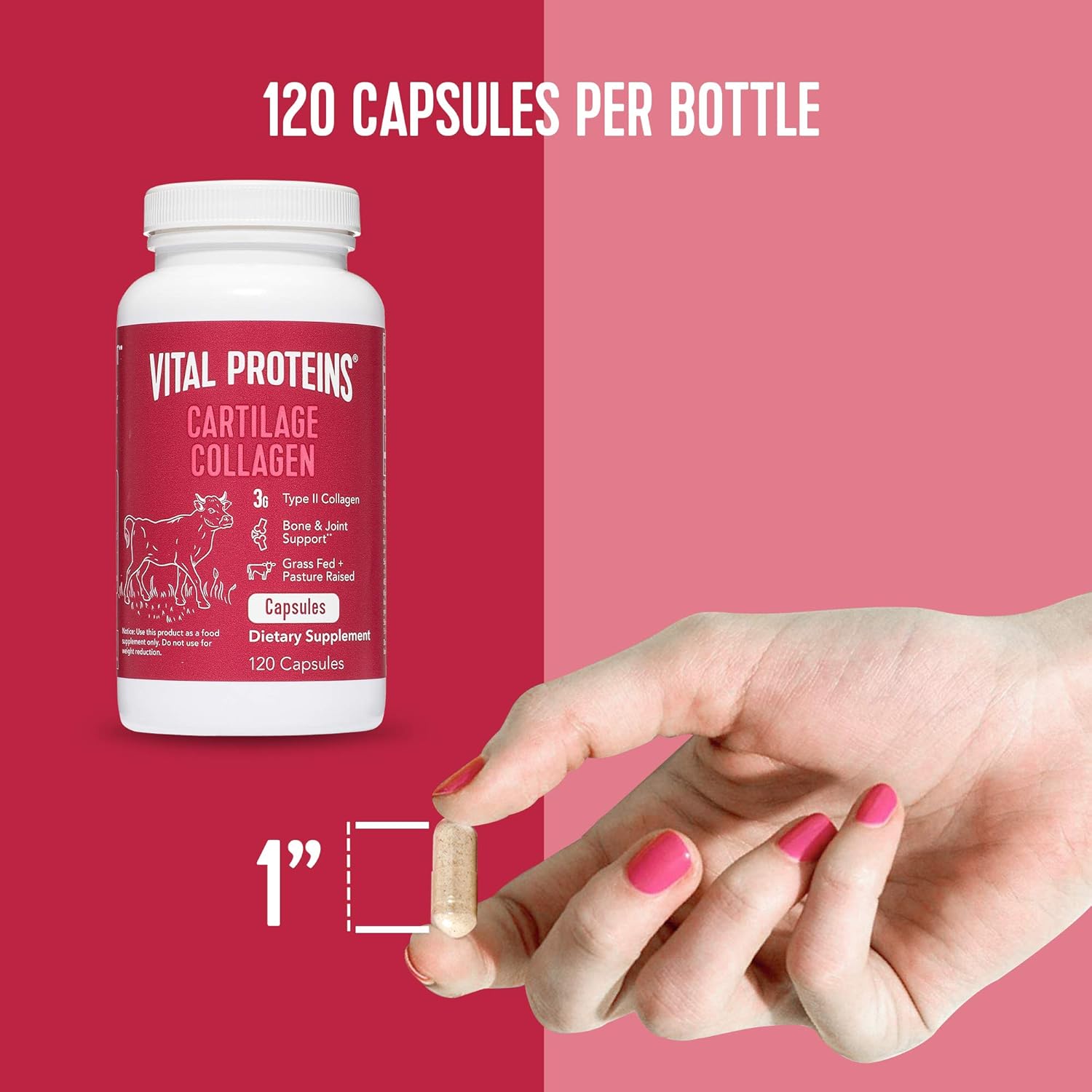 Unflavored Collagen Peptides Powder and Collagen Pills Combo Pack 9.33 OZ + 120 Capsules