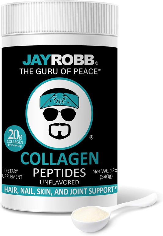 Unflavored JAYROBB Collagen Peptides for Hair, Skin, Nails & Joints - Hydrolyzed Grass-Fed Protein Powder Supplement