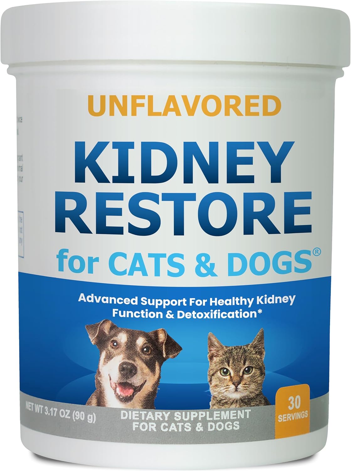 Unflavored Kidney Restore Supplement for Cats and Dogs - Supports Normal Kidney Function and Health in Pets