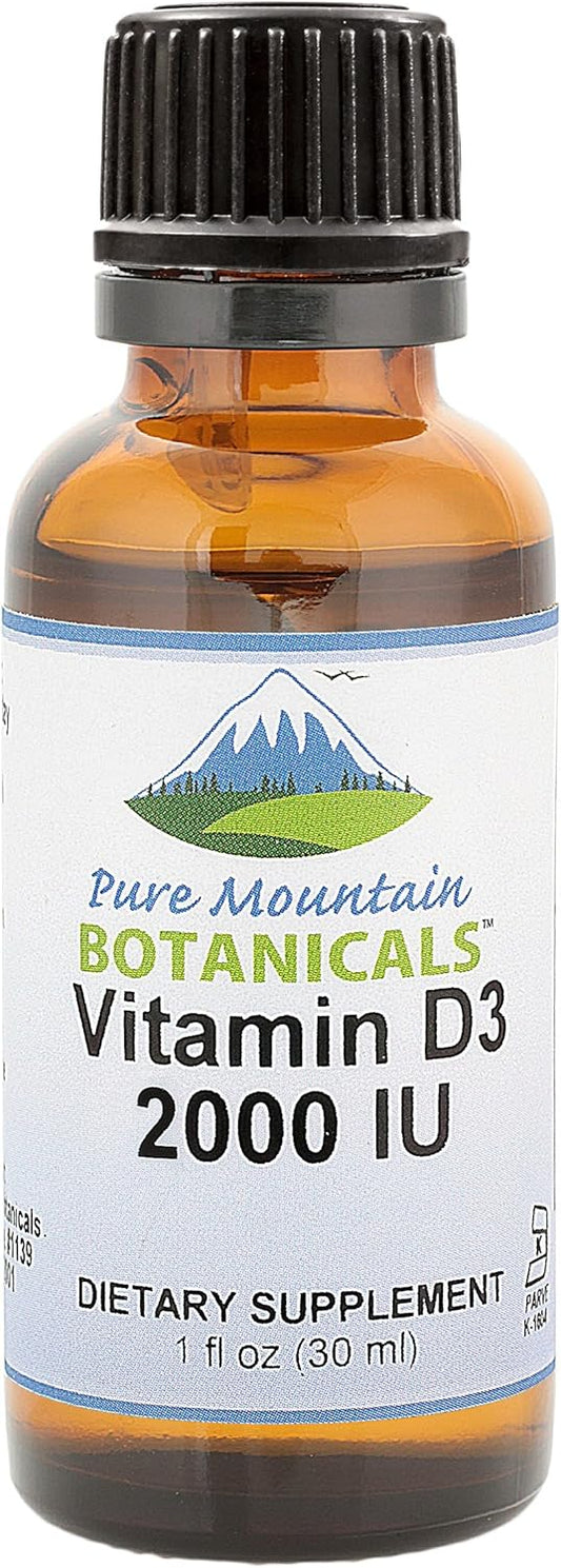 Unflavored Kosher D3 Liquid Vitamin D Drops with MCT Oil - 2000iu - 1oz Bottle