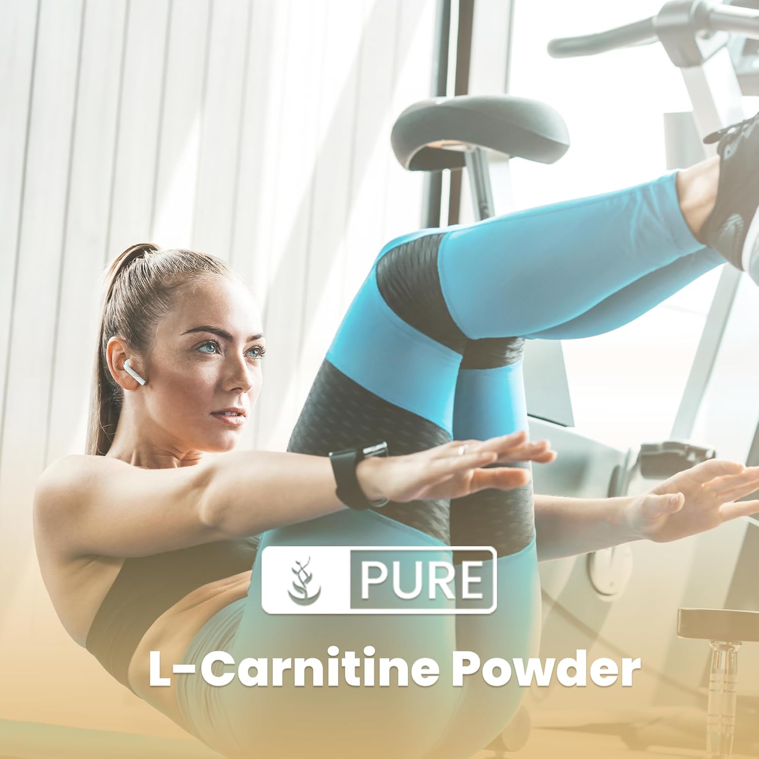 Unflavored L-Carnitine Powder (4 oz) with Pure Original Ingredients - Gluten-Free, Non-GMO Dietary Supplement, No Fillers