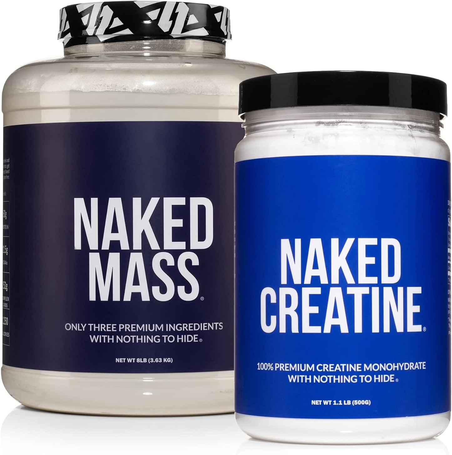 Unflavored Naked Mass and Creatine Bundle for Muscle Growth