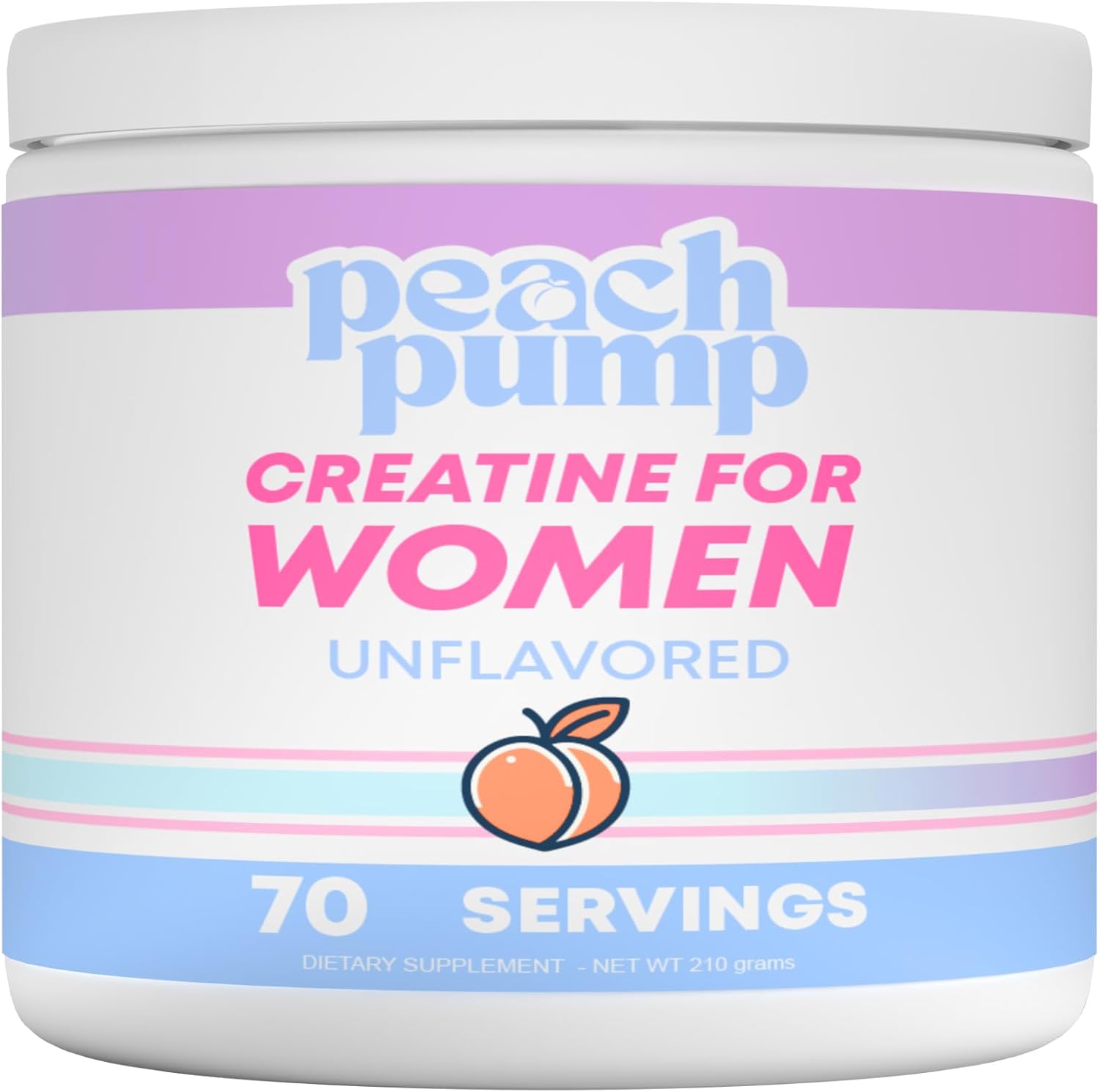 Unflavored Peach Pump Creatine for Women - Booty Builder with 70 Servings - Creatina for Booty Gain