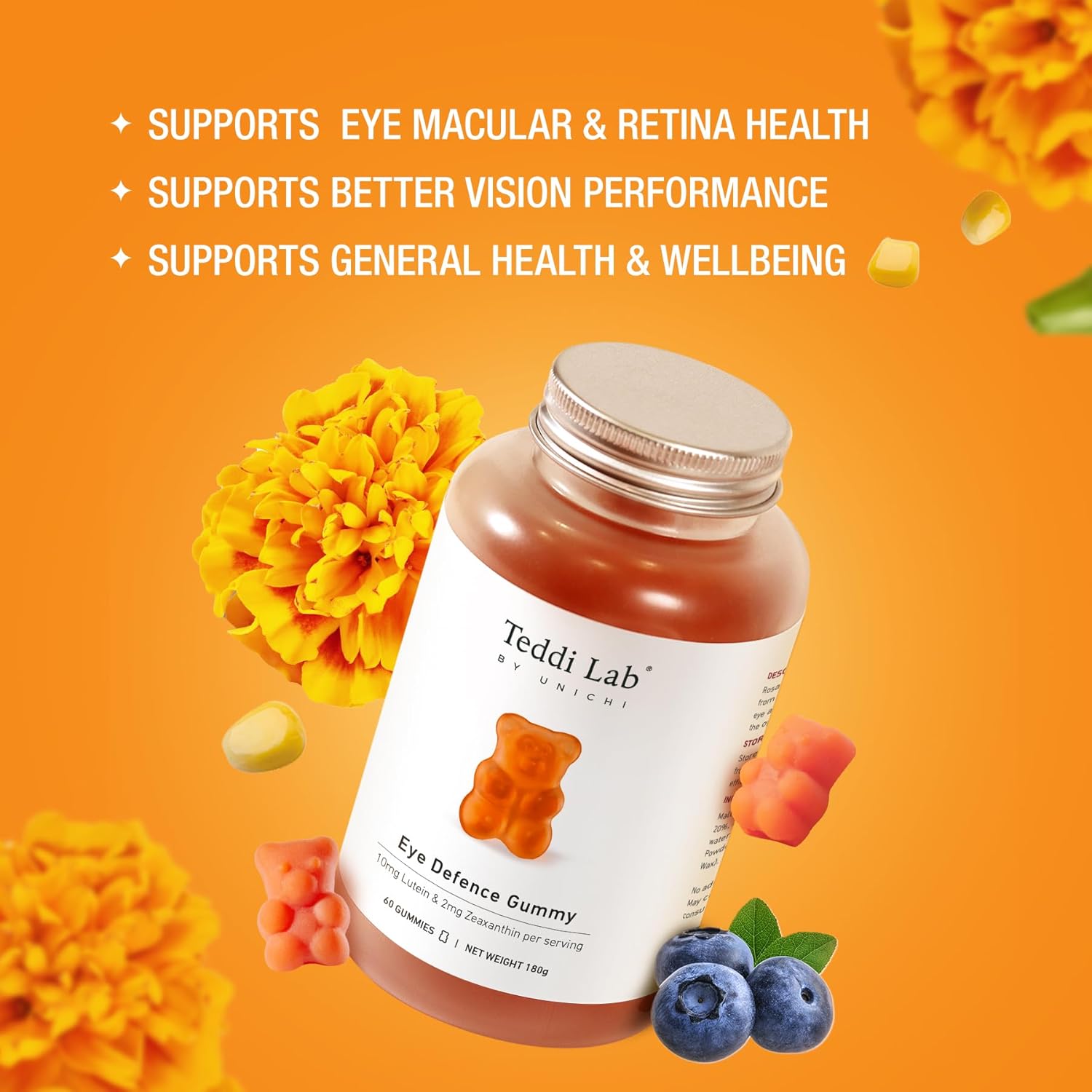 Unichi Eye Health and Immune Defence Gummies for Optimal Health