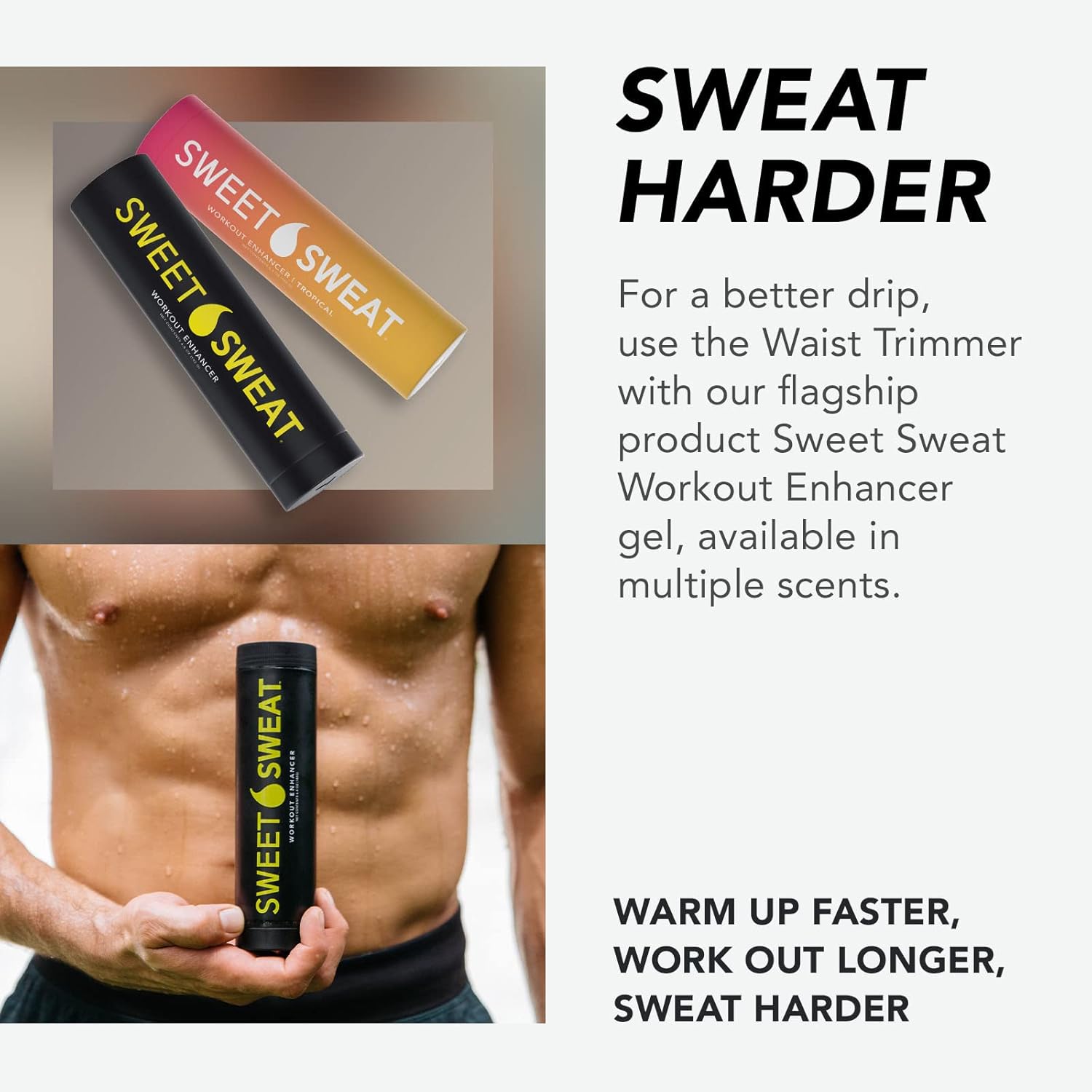 Unisex Sweet Sweat Waist Trimmer Band for Intense Training & Workouts - Slimming Waist Trainer