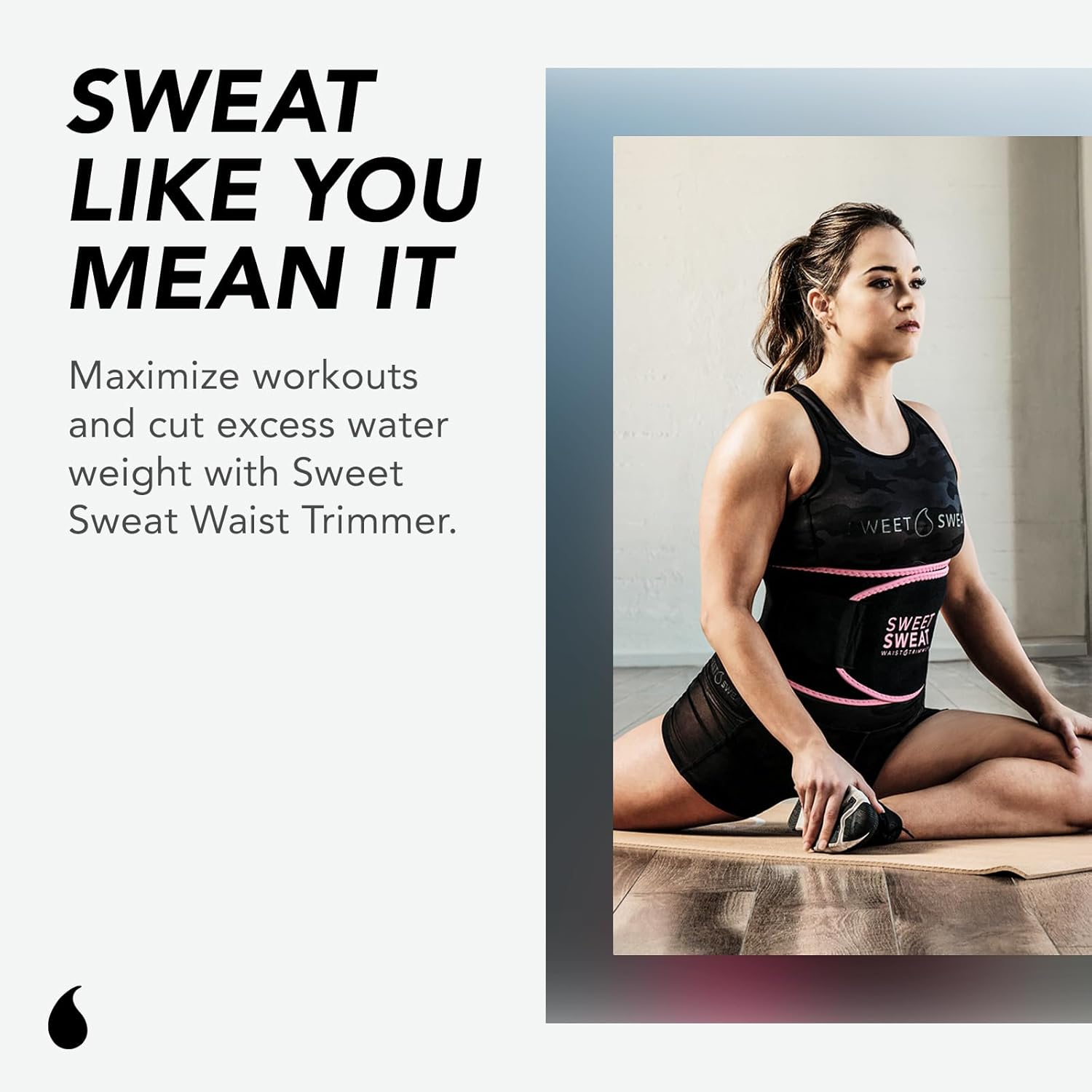 Unisex Sweet Sweat Waist Trimmer Band for Intense Training & Workouts - Slimming Waist Trainer