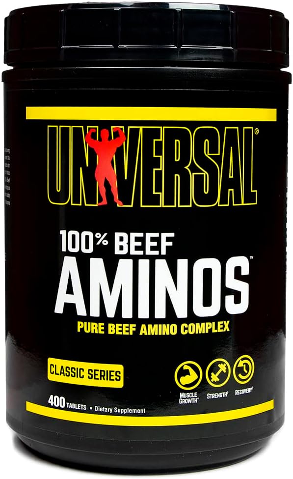 Universal Nutrition Beef Aminos: 100% Beef Protein Isolate for Recovery & Growth - 400 Tablets