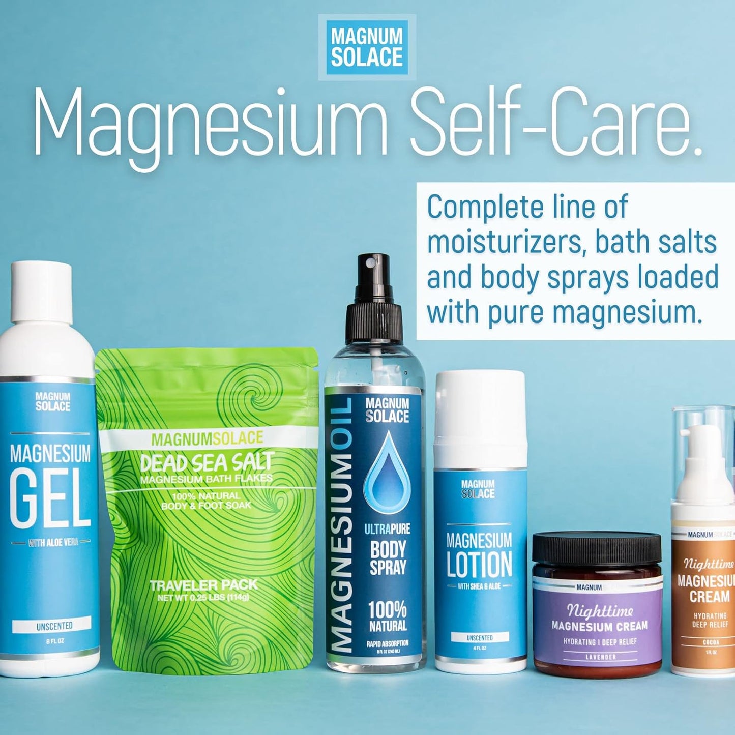 Unscented Magnum Solace Magnesium Flakes and Cream Bundle - 2 Items