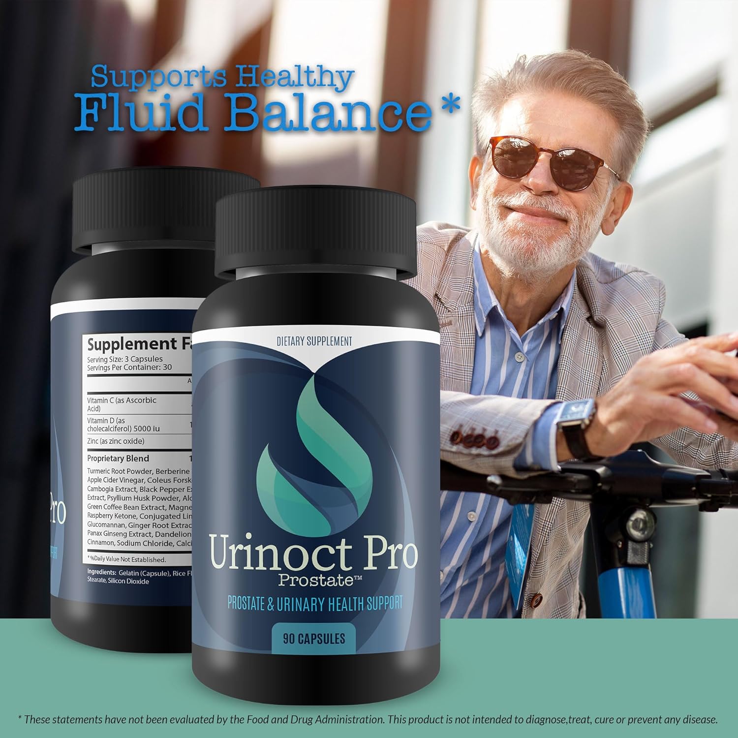 Urinoct Pro Prostate Health Supplements for Men - Reduce Frequent Urination - Promote Healthy Prostate Size and Function - Urinary Health Support