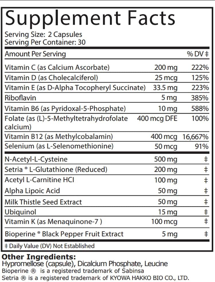 USA-Made GSH Gold: Optimal Absorption Glutathione Complex for Immune Support