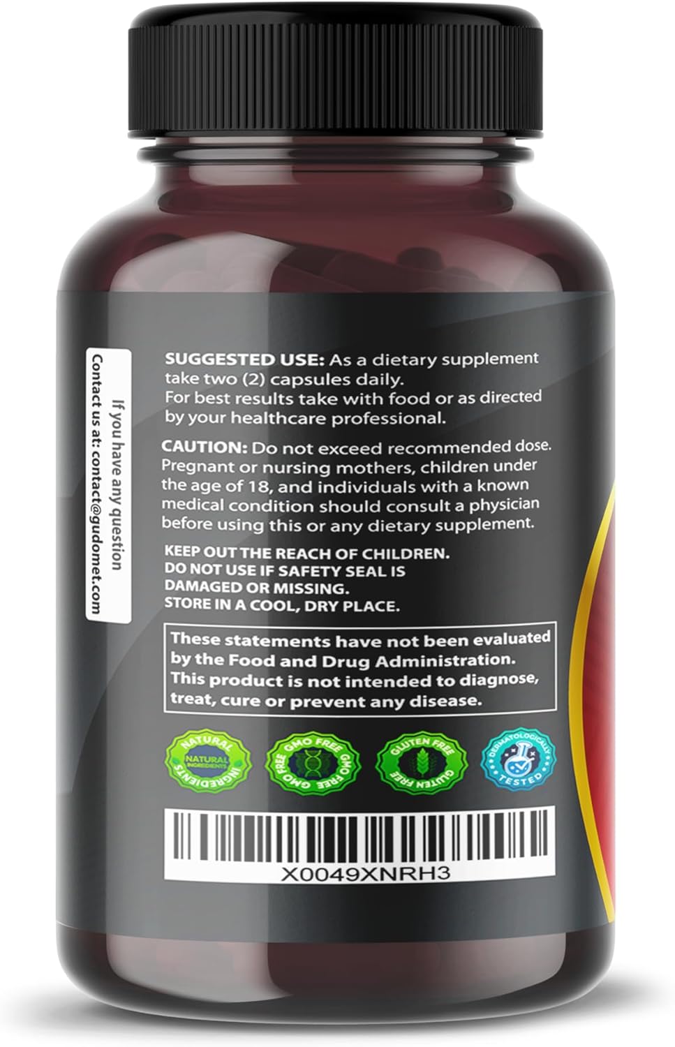 USA-Made GUDOMET Coenzyme Q10 with Red Yeast Rice, Hawthorn, Omega 3, Vitamin C, Niacin, Zinc, and Vitamin K2- 150 Capsules