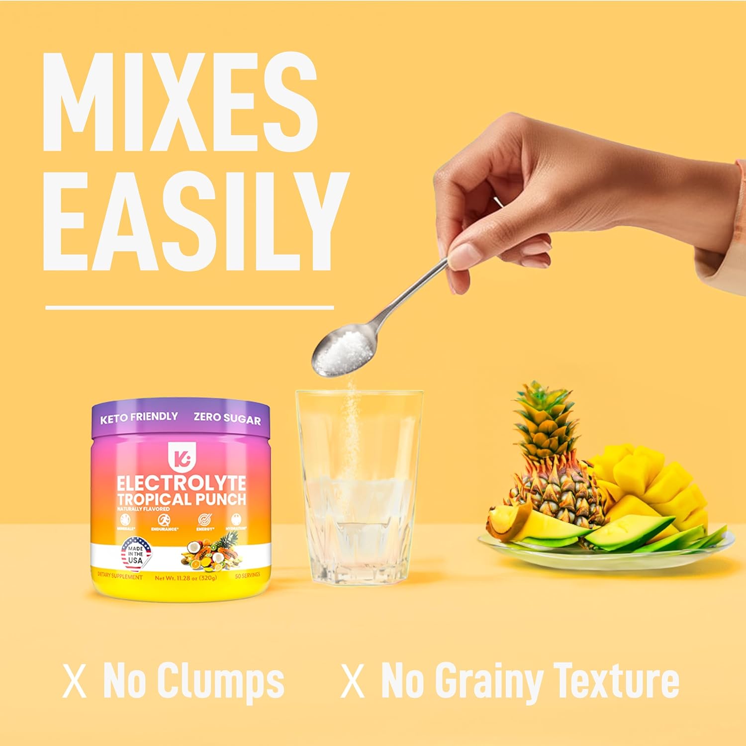 USA-Made Keppi Keto Electrolytes Powder Bundle - Tropical Punch & Blueberry Pomegranate, No Sugar, Zero Carbs, Advanced Hydration, Performance & Recovery, Easy Mixing