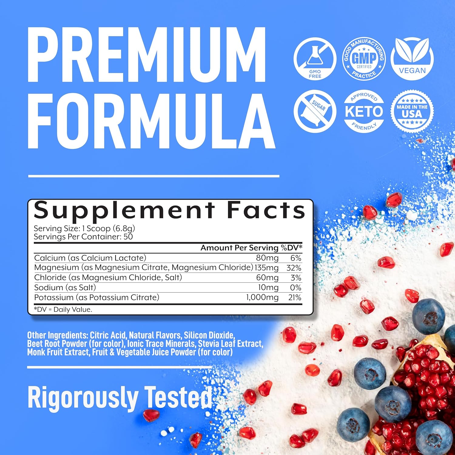 USA-Made Keppi Keto Electrolytes Powder Bundle - Tropical Punch & Blueberry Pomegranate, No Sugar, Zero Carbs, Advanced Hydration, Performance & Recovery, Easy Mixing