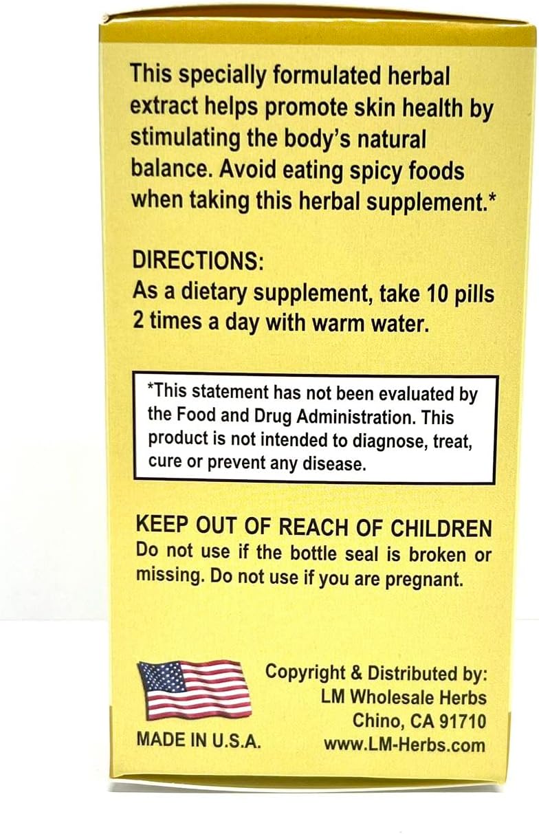 USA-Made Lao Wei Rehmannia Root Herbal Supplement for Skin Health Support