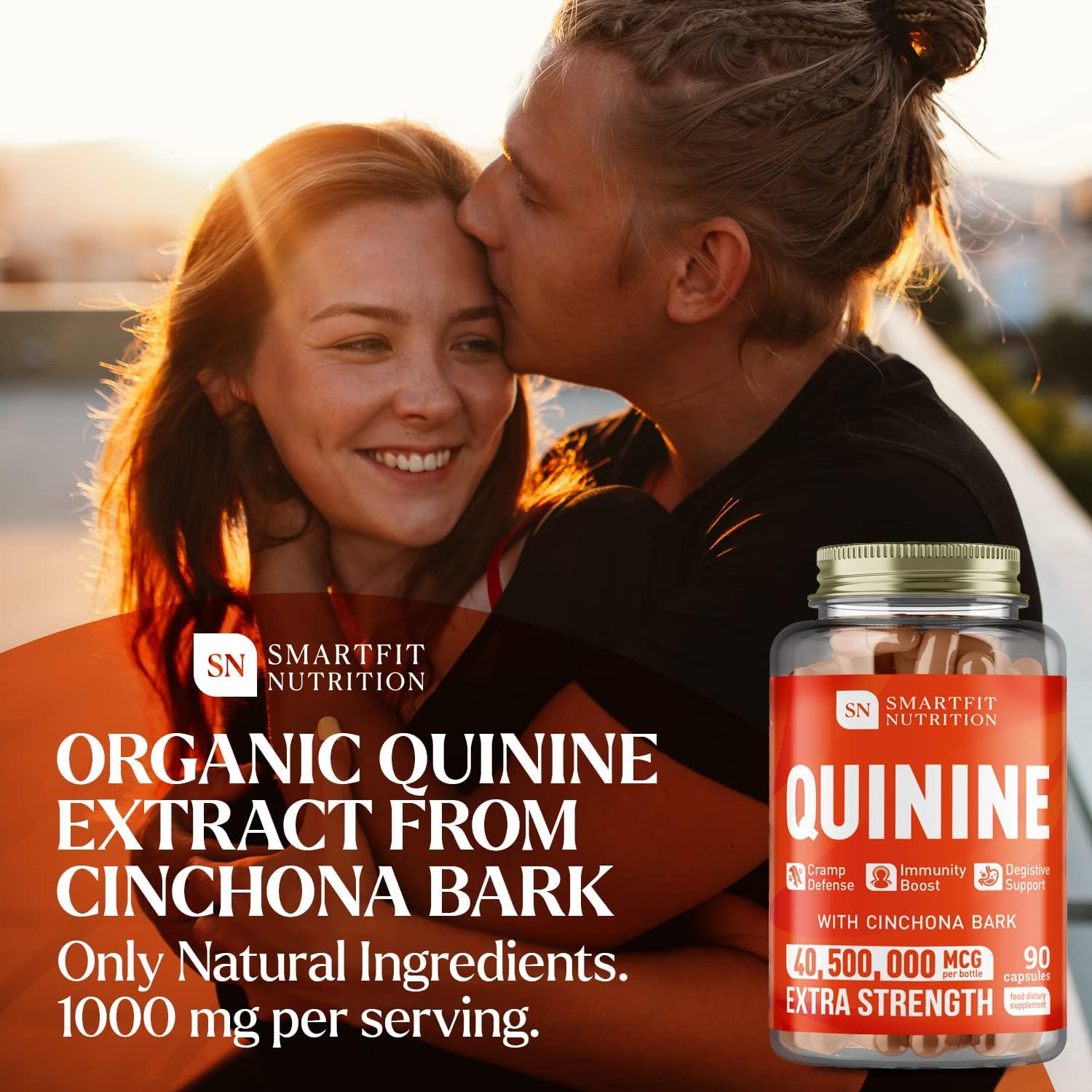 USA-Made Lions Mane Extract & Quinine Capsules Bundle for Brain Boost & Cramp Defense by SN SMARTFIT NUTRITION