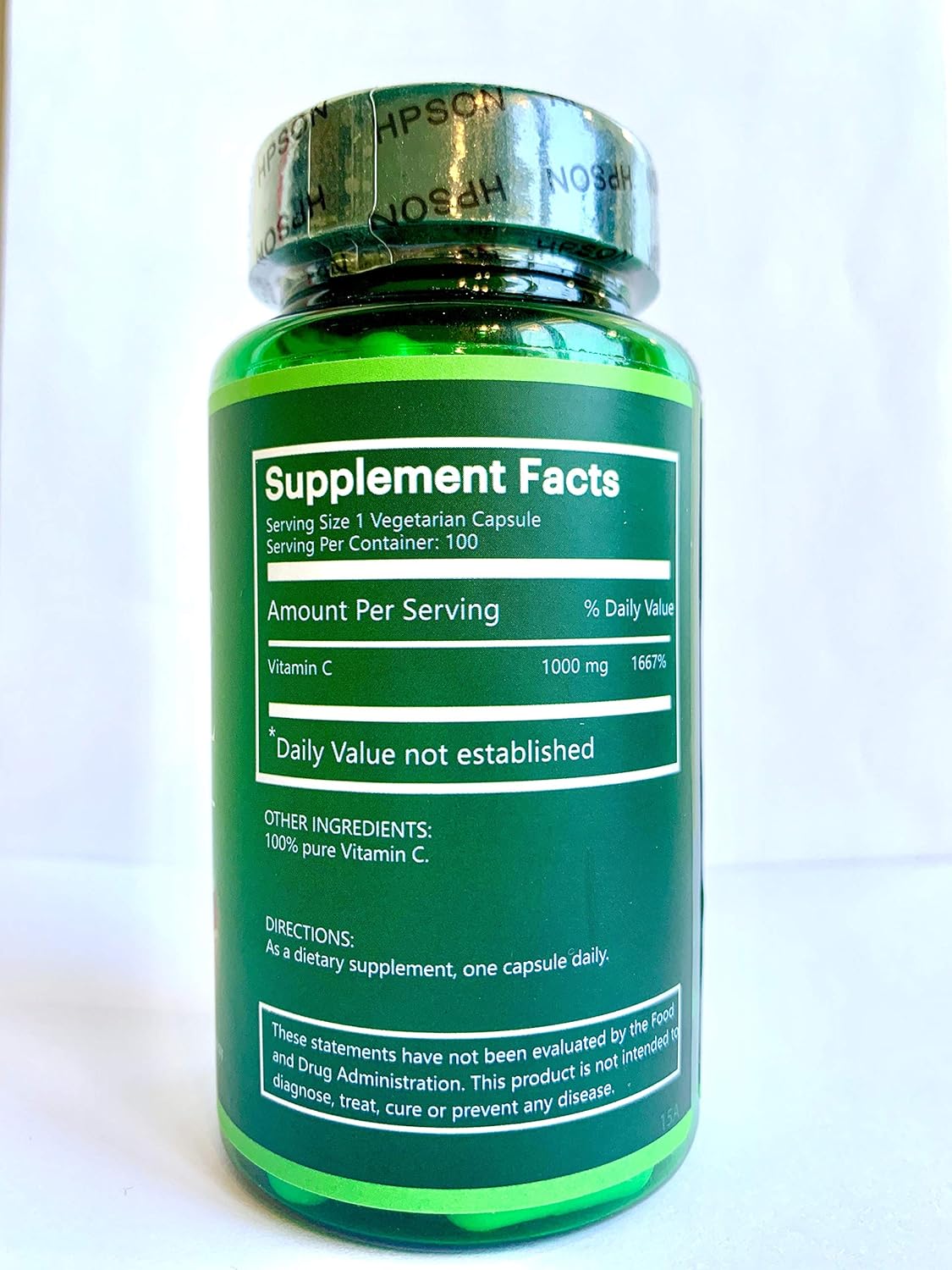 USA-Made Na'trition 1000mg Vitamin C Vagan Capsules for Immune Support & Antioxidants - Citrus Flavor, 50-90 Days Supply