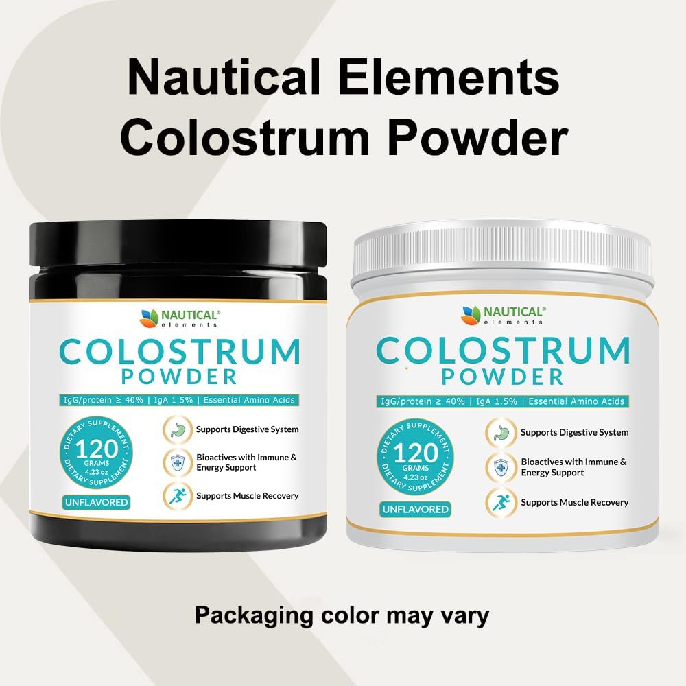 USA Midwest Pasture Raised Bovine Colostrum Powder - High IgG Content - 120g Unflavored Supplement Powder