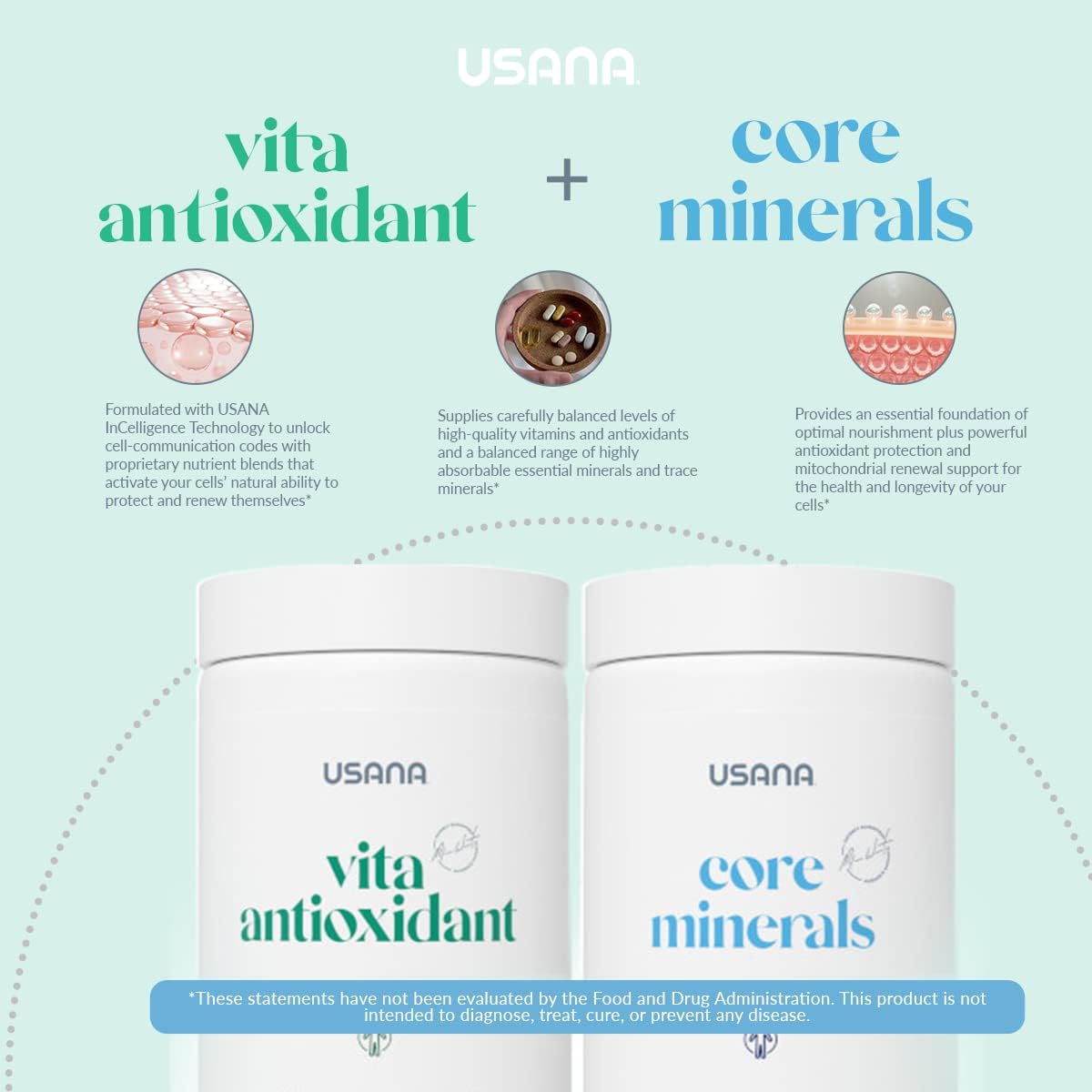 USANA CellSentials - Essential Minerals and Antioxidants with InCelligence Technology - 112 Tablets - 28 Day Supply