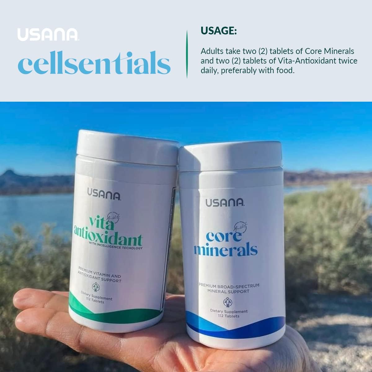 USANA CellSentials - Essential Minerals and Antioxidants with InCelligence Technology - 112 Tablets - 28 Day Supply