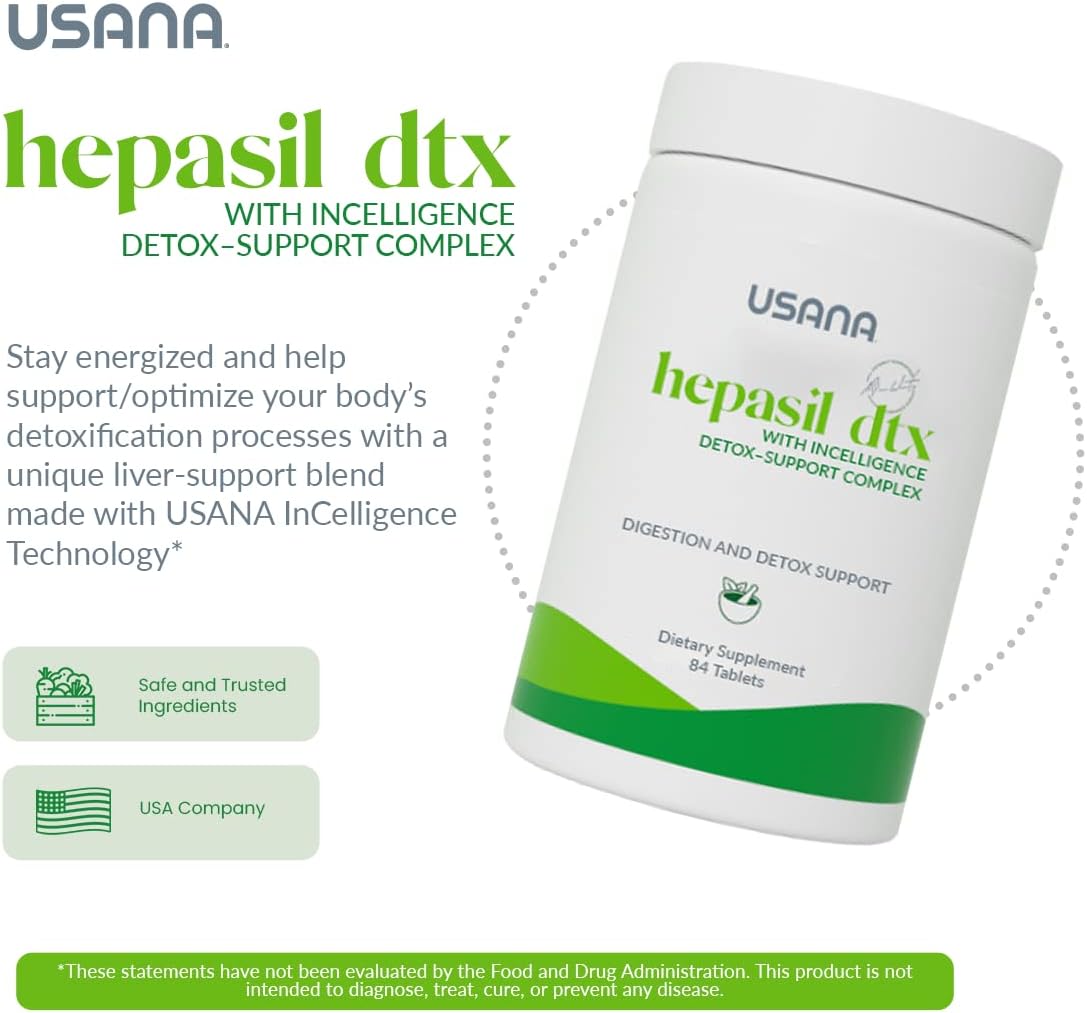 USANA Hepasil DTX with InCelligence - Comprehensive Health Support Complex - 84 Tablets