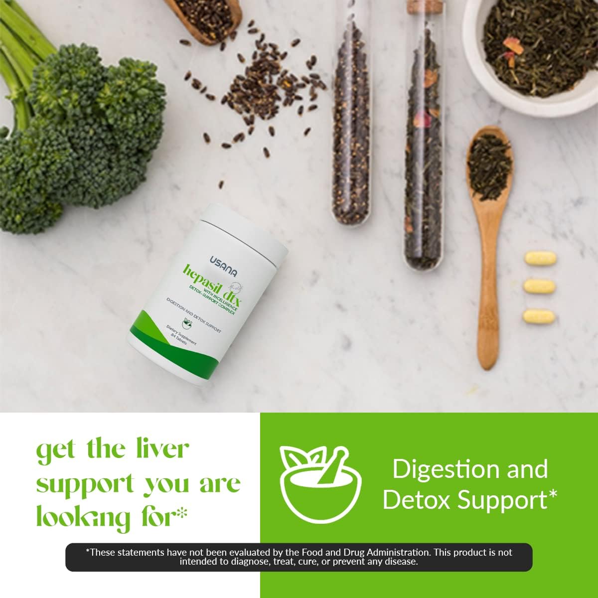 USANA Hepasil DTX with InCelligence - Comprehensive Health Support Complex - 84 Tablets