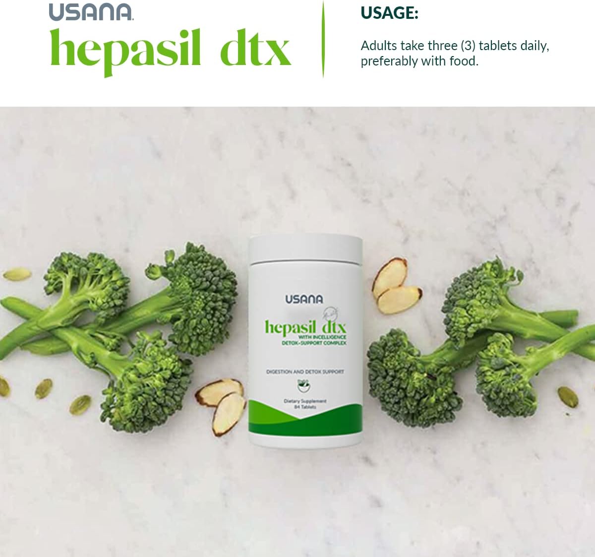 USANA Hepasil DTX with InCelligence - Comprehensive Health Support Complex - 84 Tablets