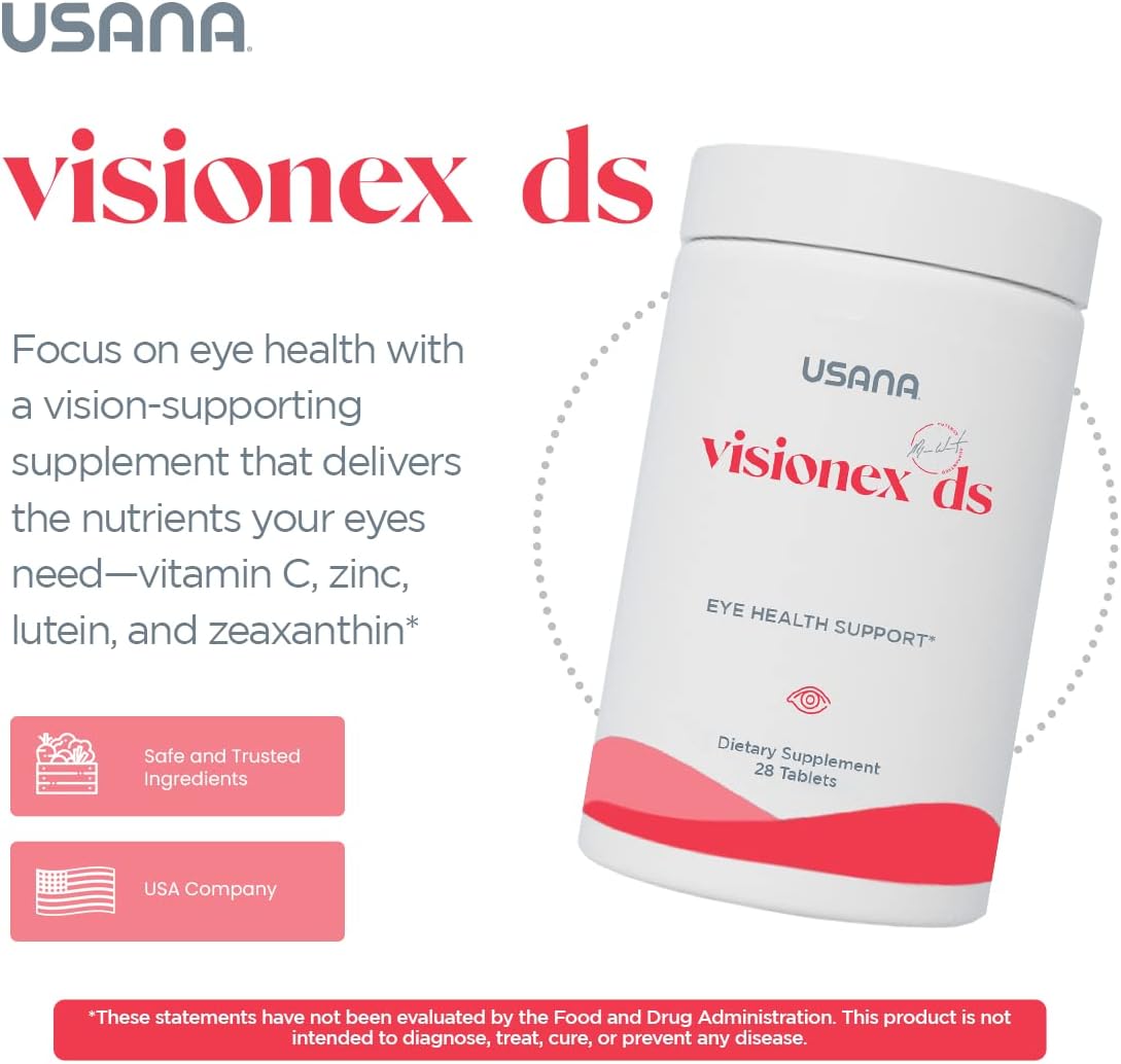 USANA Visionex DS: Advanced Eye Health & Vision Support with Lutein Zeaxanthin - 28 Tablets