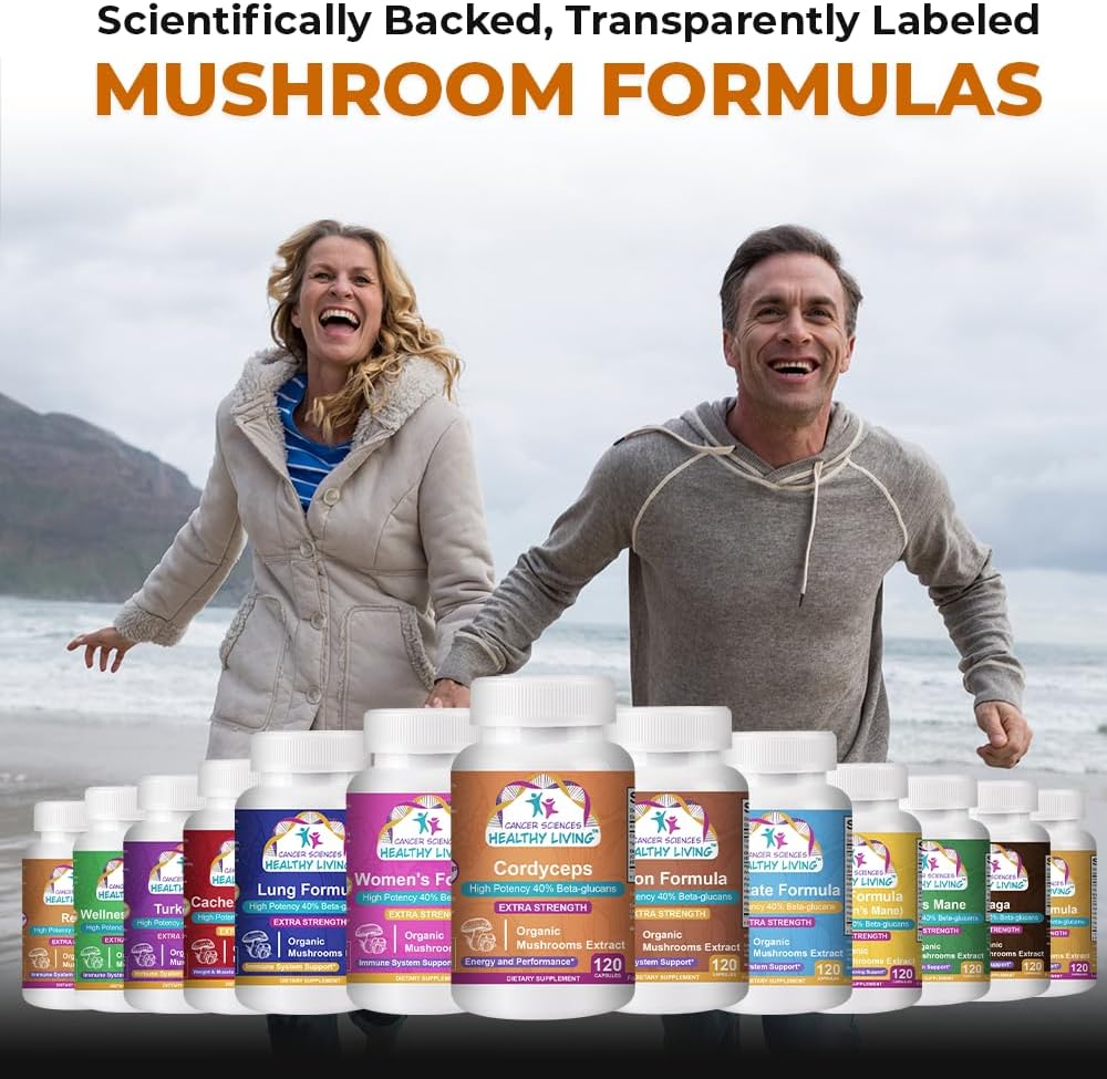 USDA Certified Organic Cordyceps Mushrooms Supplement | High Potency 1,500mg Extract with 40% Beta-Glucans | Energy & Immune Support Booster | 120 Capsules