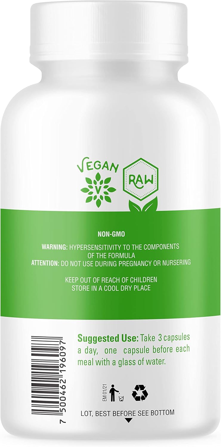 USDA Certified Organic Ginger Capsules for Digestive Health Support | Vegan | Non-GMO | 60 Capsules