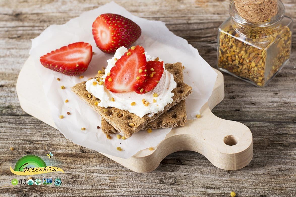 USDA Certified Organic Greenbow Bee Pollen - Pure & Natural Superfood Rich in Proteins, Vitamins, and Minerals - 1,000g Gluten-Free Pollen from Greenbow Organics