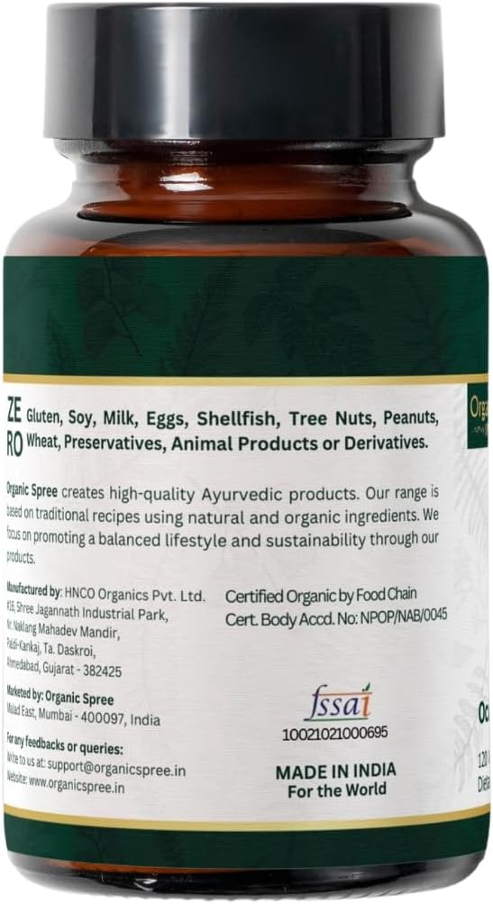 USDA Certified Organic Holy Basil (Tulsi) Tablets - 360 Vegan & Natural Pills - Pack of 3 - 120 Tablets Each