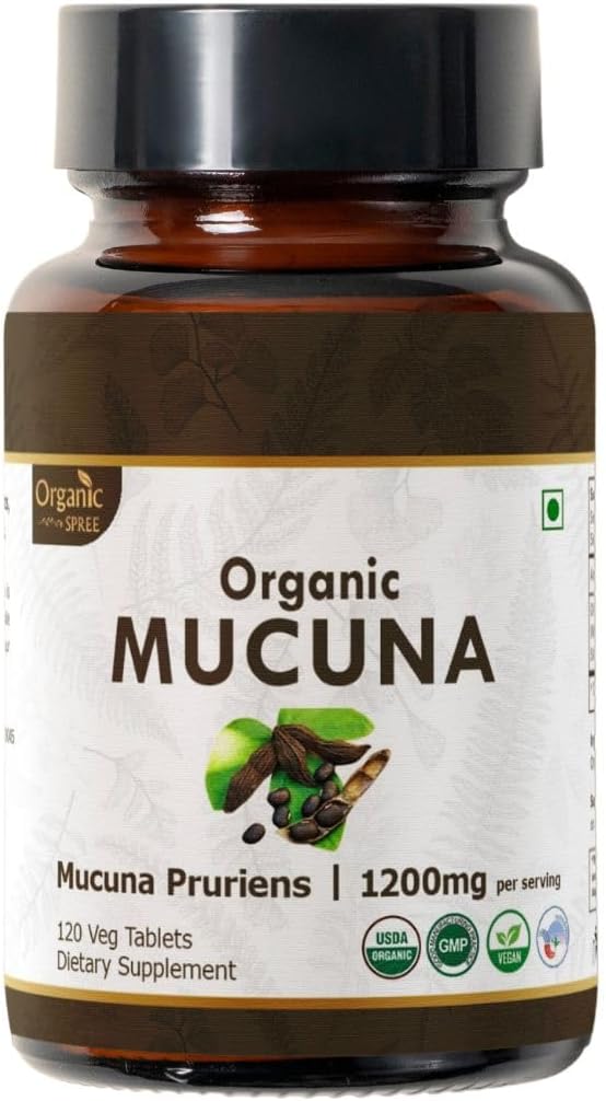USDA Certified Organic Mucuna Pruriens Tablets for Relaxation - Vegan Friendly | 120 Count