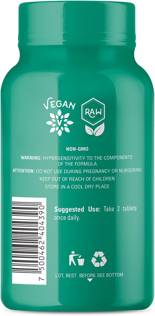 USDA Certified Organic Super Greens Tablets with Spirulina, Wheatgrass & Moringa - 90 Tablets, 1100 mg - Vegan & Non GMO - Rich in Vitamins and Minerals