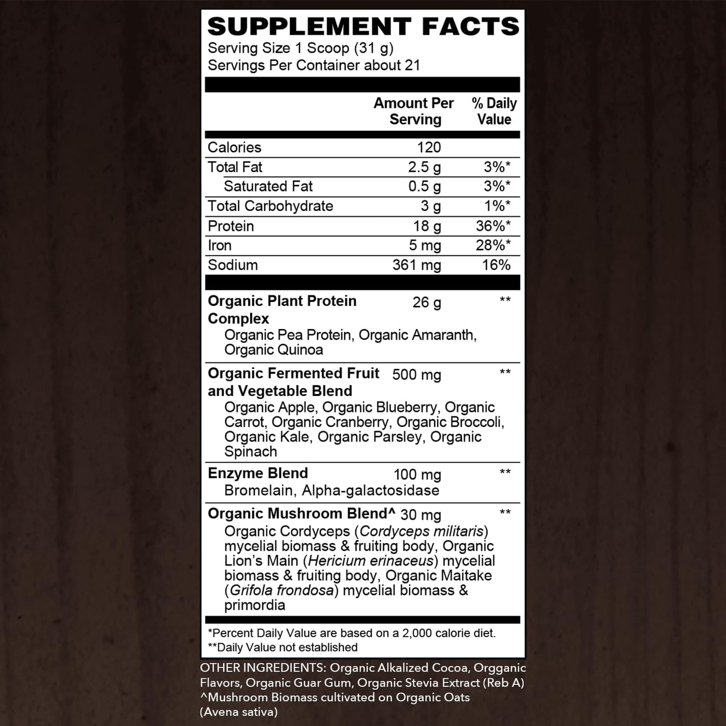 USDA Certified Organic Vegan Protein Powder with Green Superfoods, Enzymes & Probiotics - Non-GMO Chocolate Plant Based Protein Powder - Gluten-Free - 18.5 oz