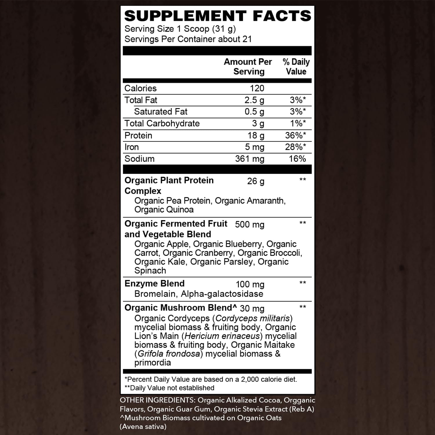 USDA Certified Organic Vegan Protein Powder with Green Superfoods, Enzymes & Probiotics - Non-GMO Chocolate Plant Based Protein Powder - Gluten-Free - 18.5 oz