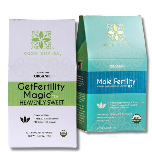 USDA Organic Fertility Tea for Men and Women - 40 Delicious Biodegradable Sachets - Tea Secrets