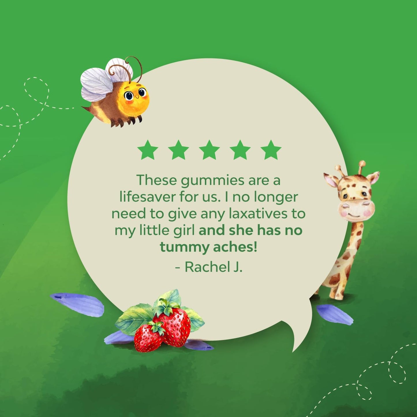 USDA Organic Kids Probiotic Gummies for Digestive Health - 2.5B CFU Immune Support - Vegan & Non-GMO - 60 Count