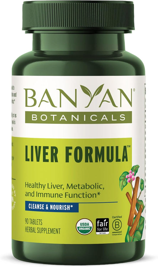 USDA Organic Liver Formula Tablets - 90 Tablets of Cleansing Bitter Herbs for Liver and Gallbladder Detox *