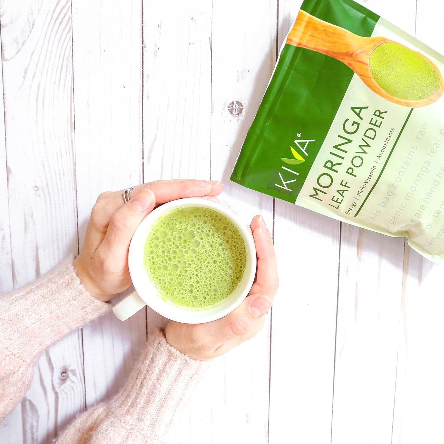 USDA Organic Moringa Leaf Powder - Superfood Nutrition for Immune Support and Energy Boost - Raw, Vegan, Non-GMO - 16oz Bag